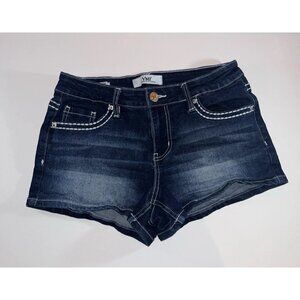 YMI Denim Shorts Womens Blue Mid Rise Casual Distressed Comfortable Medium Wash
